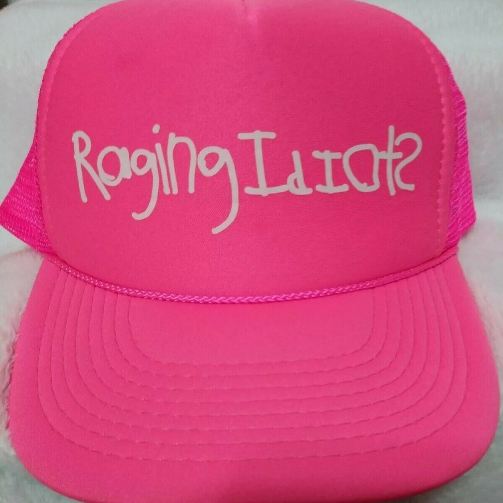 Neon Pink Snapback Raging Idiots hat